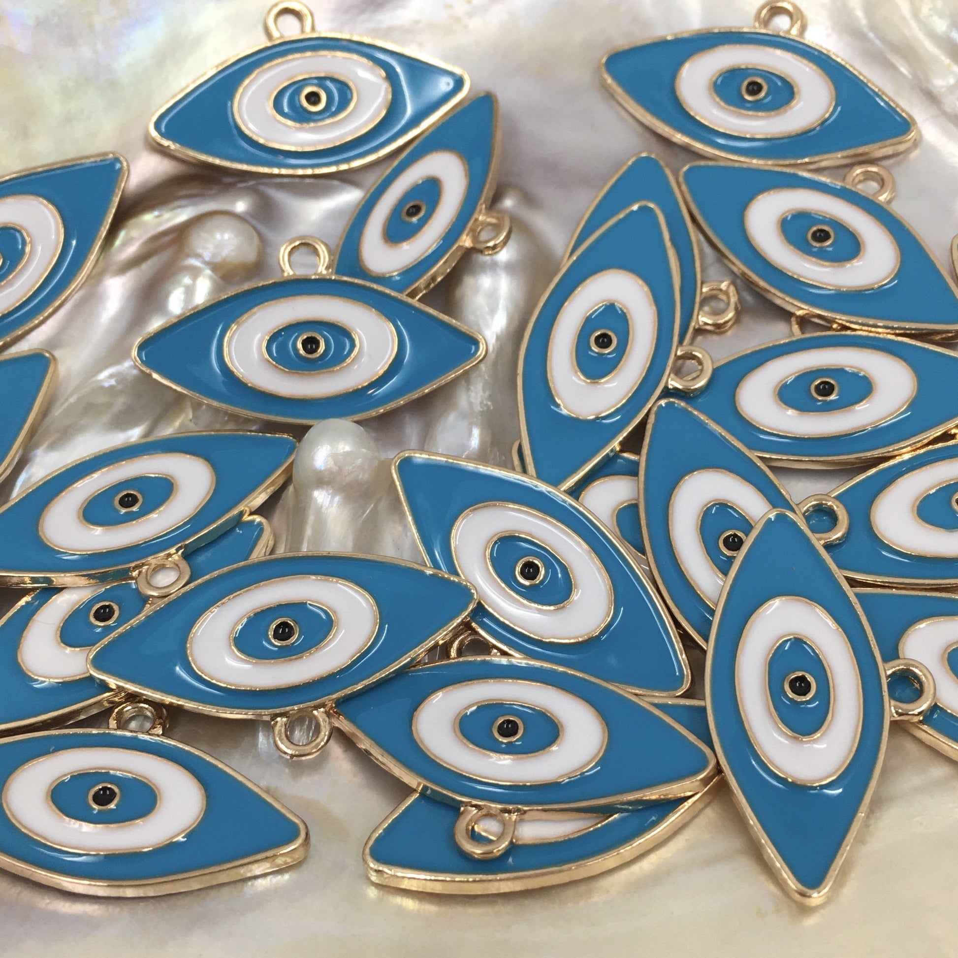 Navy Blue and Turquoise Evil Eye Charm | Bellaire Wholesale