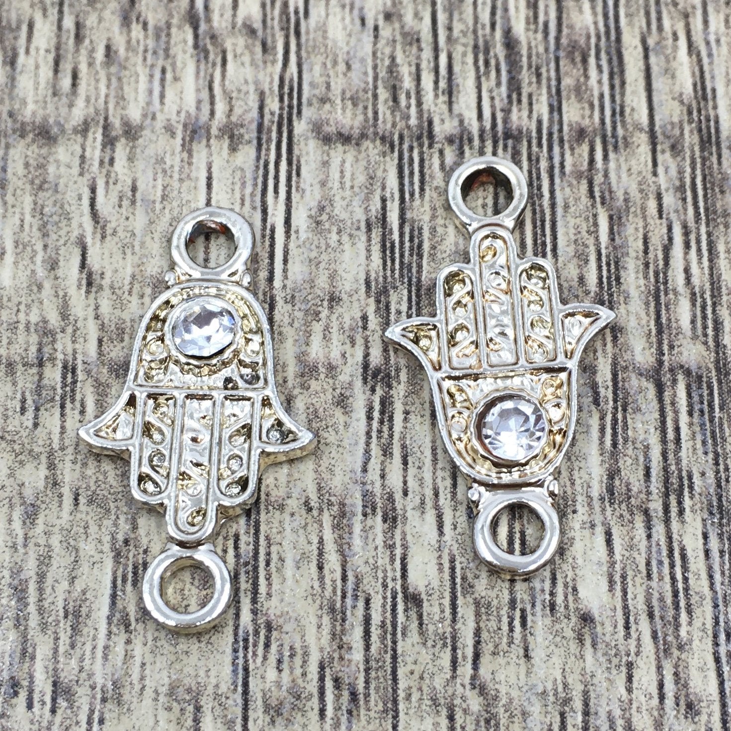 Alloy Connector, Gold Hamsa Connector | Bellaire Wholesale