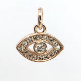 Brass CZ Pave Evil Eye charm | Bellaire Wholesale