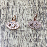 Brass CZ Pave Evil Eye charm | Bellaire Wholesale