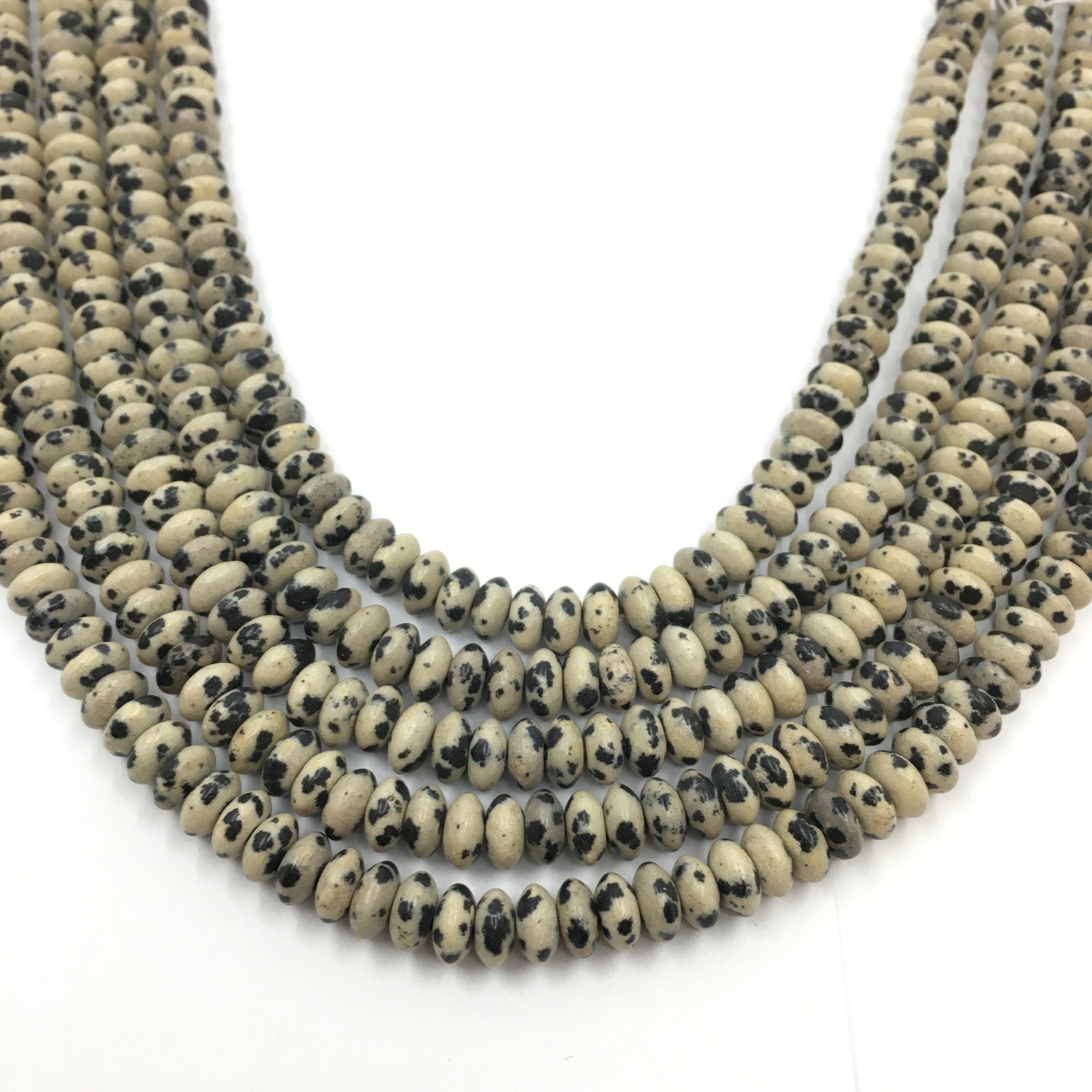 6mm Dalmatian Disc Beads Dalmatian Jasper Beads | Bellaire Wholesale