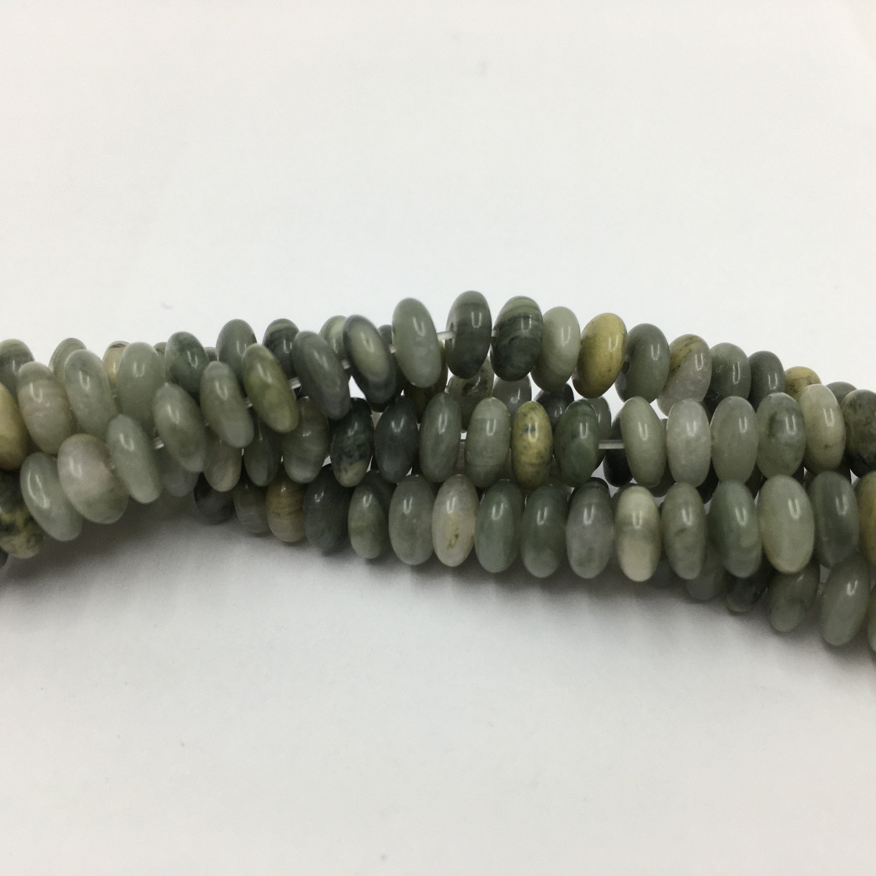 6mm Moss Agate Disc Bead | Bellaire Wholesale