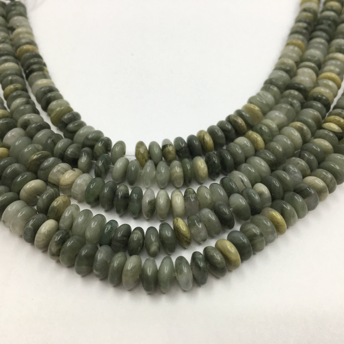 6mm Moss Agate Disc Bead | Bellaire Wholesale