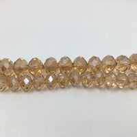 8mm Faceted Rondelle Golden Shadow Glass Bead | Bellaire Wholesale