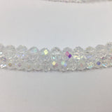 8mm Faceted Rondelle Clear double AB Glass Bead | Bellaire Wholesale