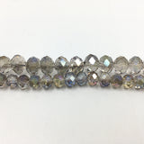 8mm Faceted Rondelle Grey Glass Bead | Bellaire Wholesale