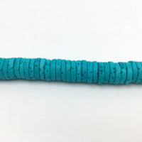 8mm Turquoise Lava Disc Bead | Bellaire Wholesale