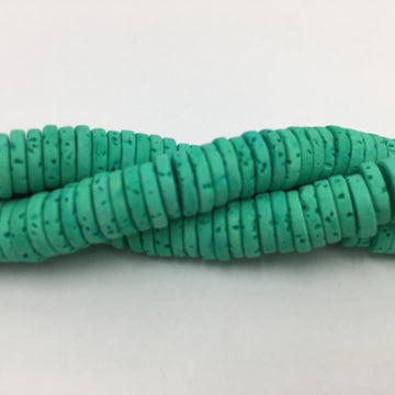 8mm Green Lava Disc Bead | Bellaire Wholesale