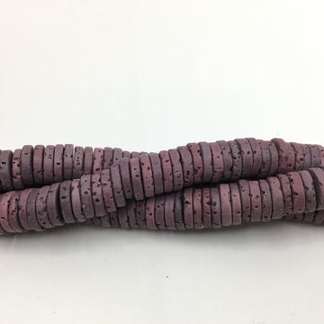 8mm Burgundy Lava Disc Bead | Bellaire Wholesale
