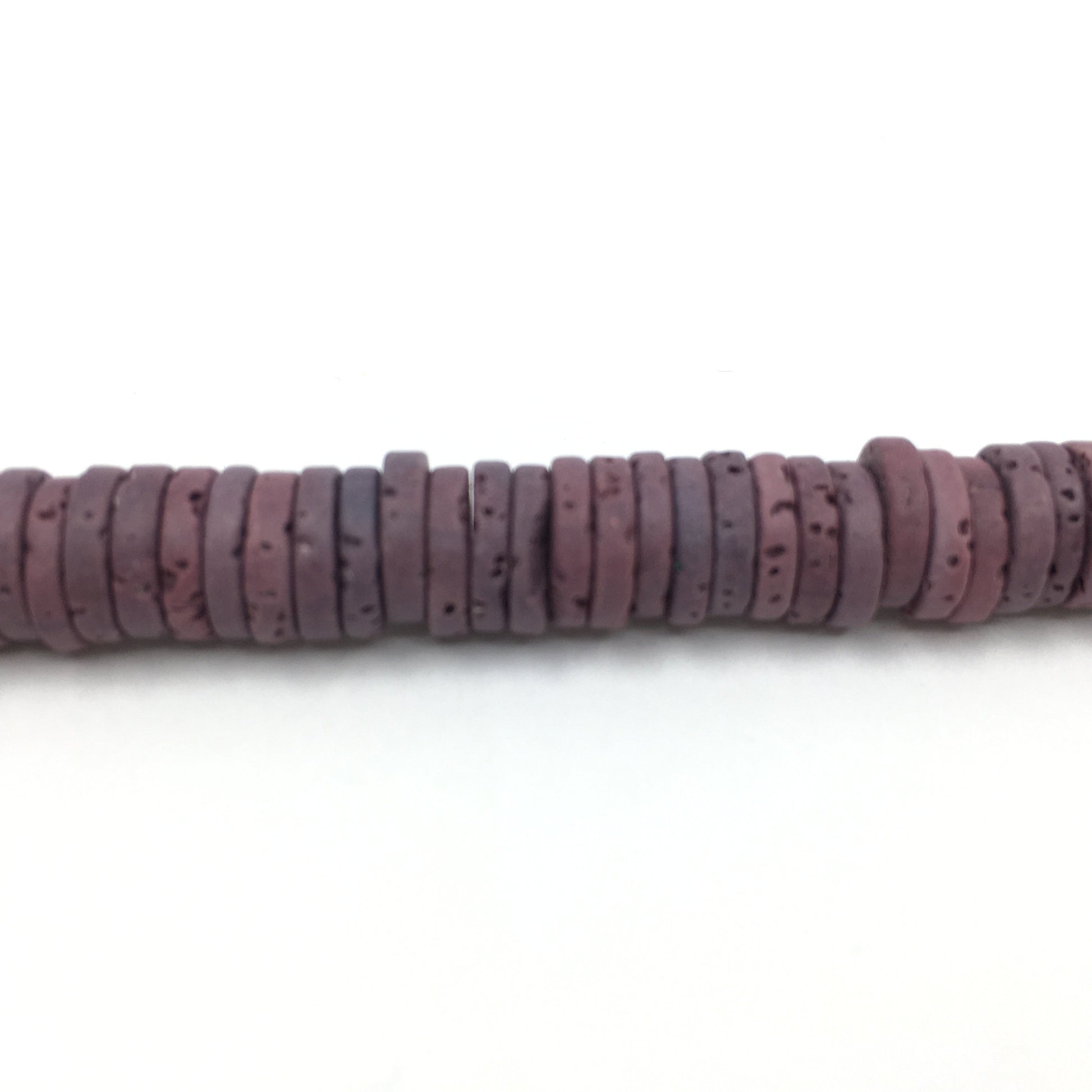 8mm Burgundy Lava Disc Bead | Bellaire Wholesale