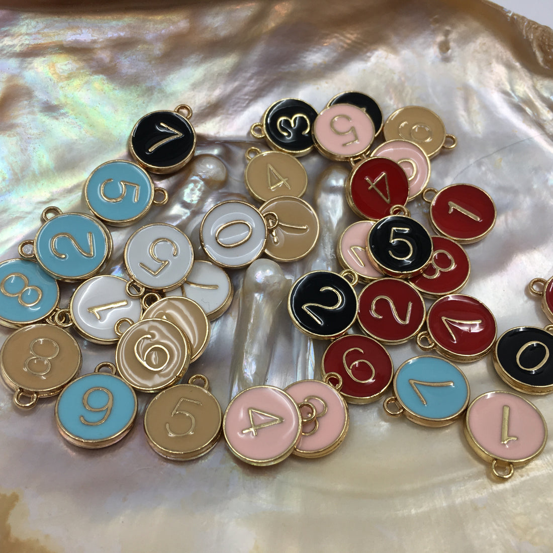 Alloy Number Charms, 0-9 Number double sided | Bellaire Wholesale