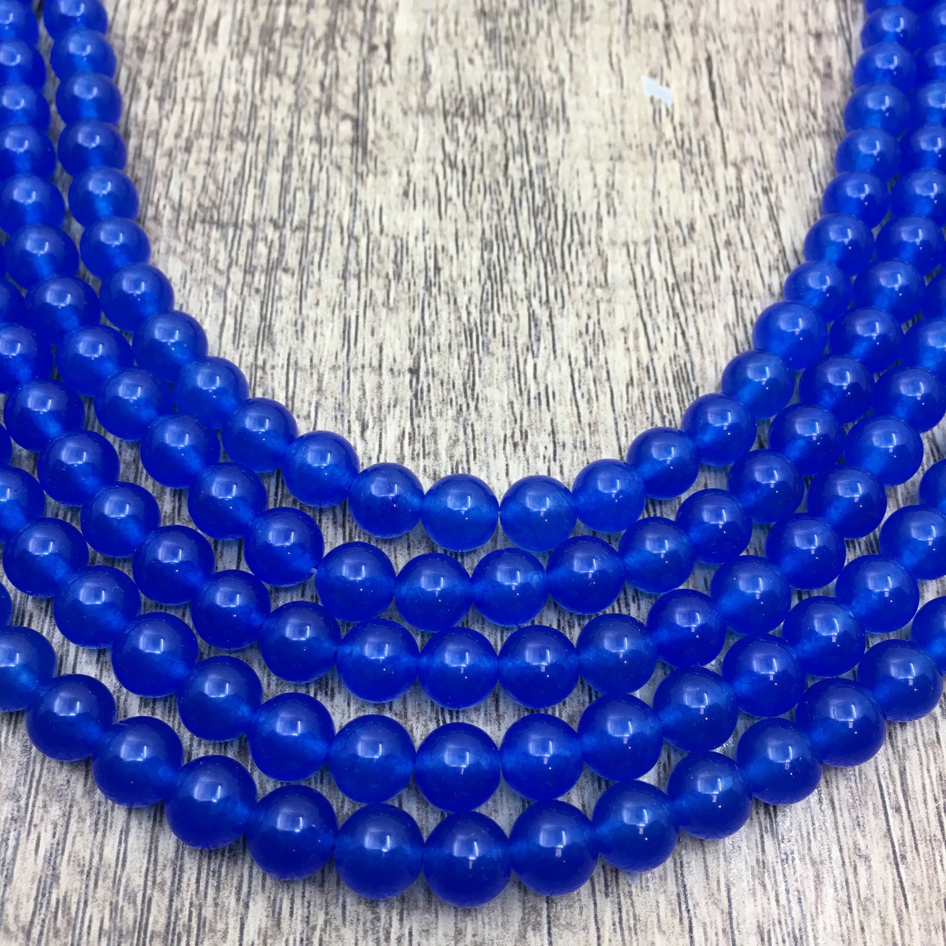 4mm Royal Blue Jade Bead | Bellaire Wholesale