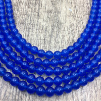 8mm Royal Blue Jade Bead | Bellaire Wholesale