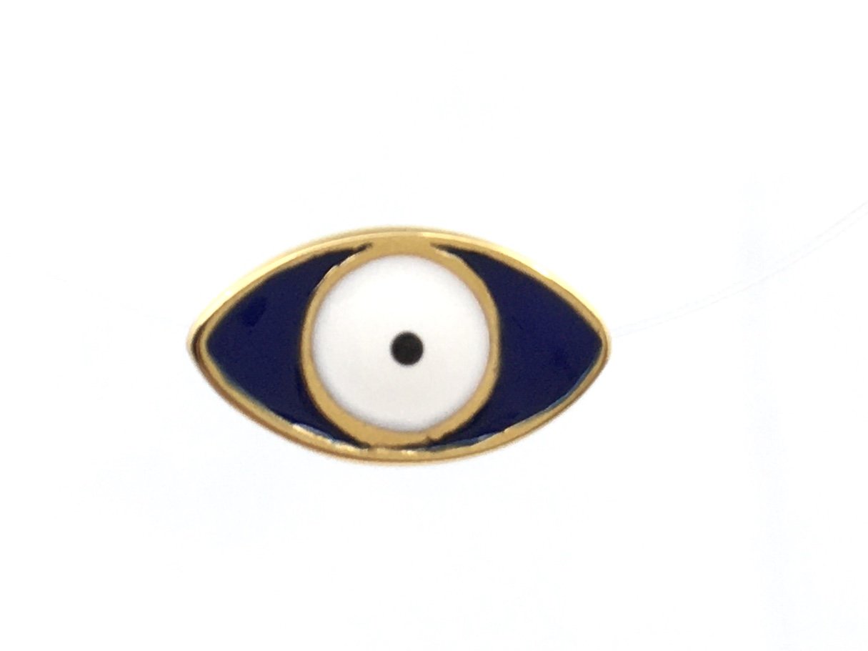 Stainless Steel Dark Blue Evil Eye Beads | Bellaire Wholesale