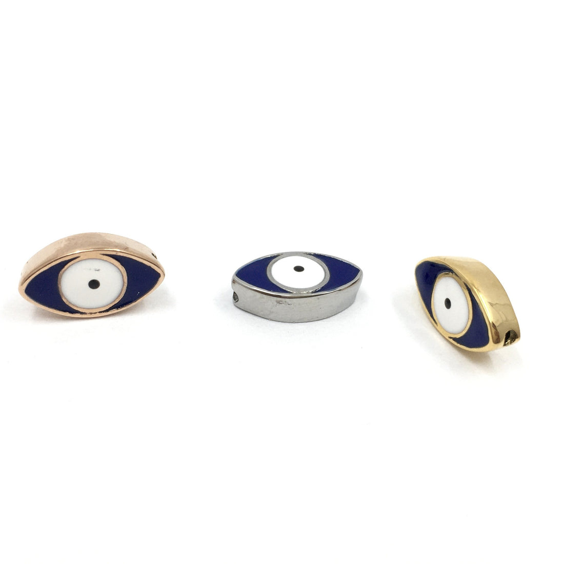 Stainless Steel Dark Blue Evil Eye Beads | Bellaire Wholesale