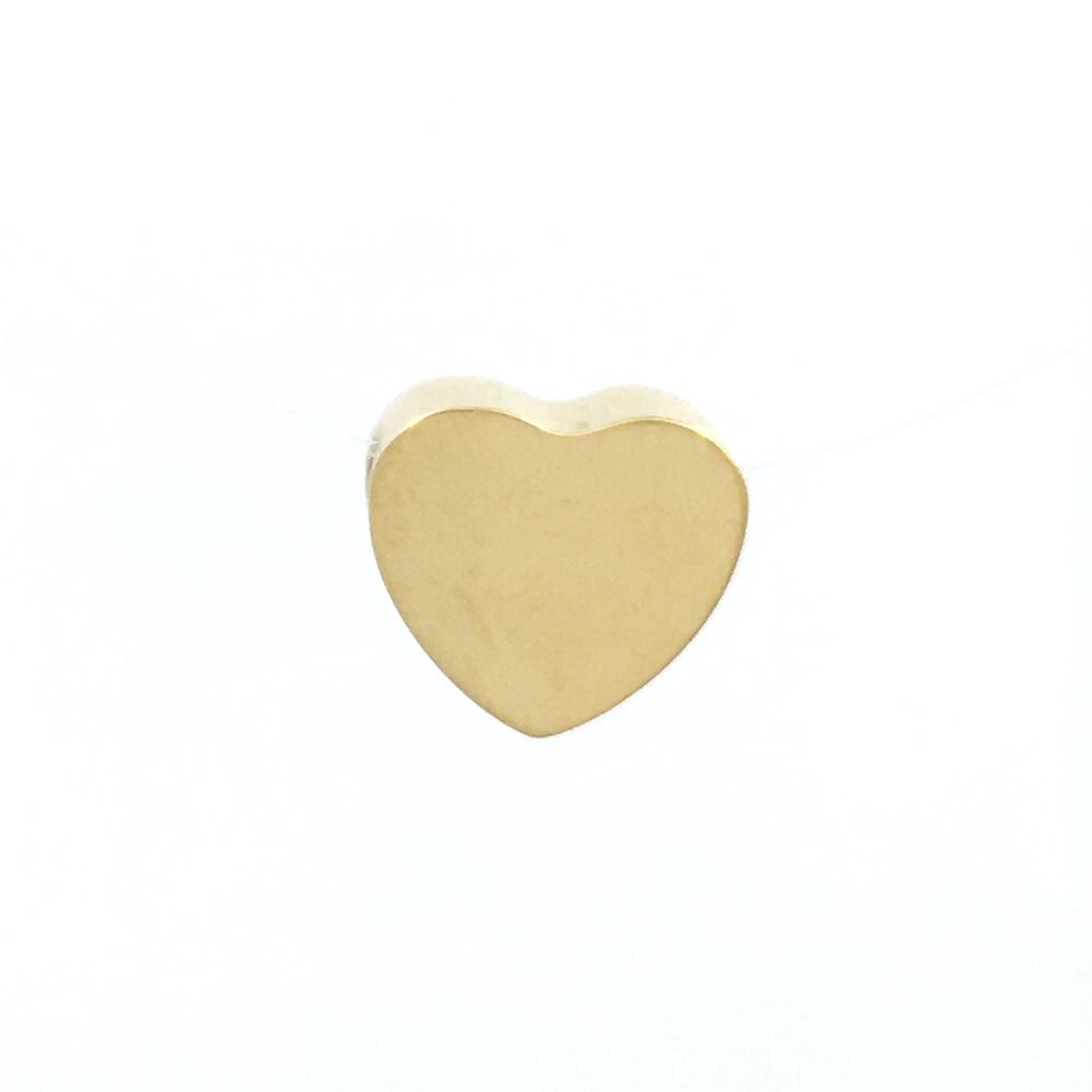 Gold, RoseGold and Rhodium Steel Heart Bead | Bellaire Wholesale