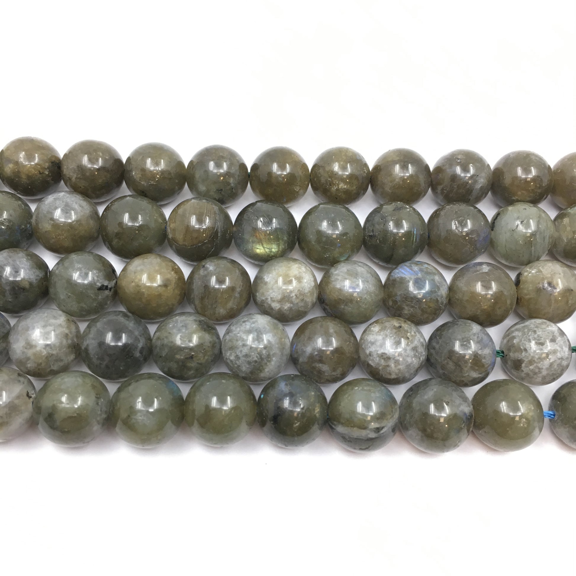 4mm Greeny Grey Labradorite Beads | Bellaire Wholesale