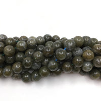 4mm Greeny Grey Labradorite Beads | Bellaire Wholesale