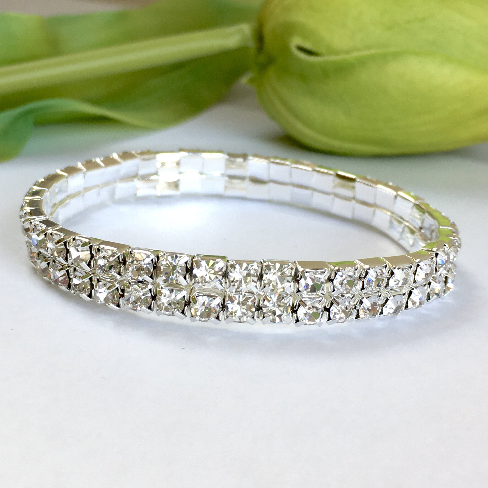 Crystal Rhinestone stretchable bracelet | Bellaire Wholesale