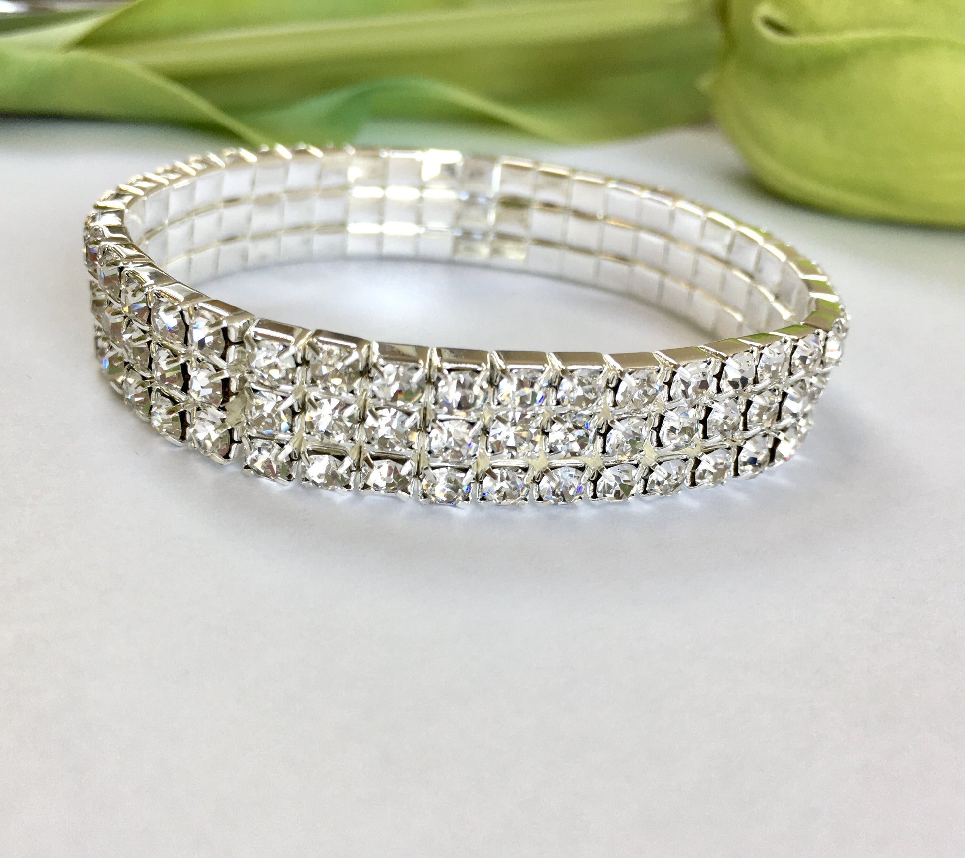 Crystal Rhinestone stretchable bracelet | Bellaire Wholesale