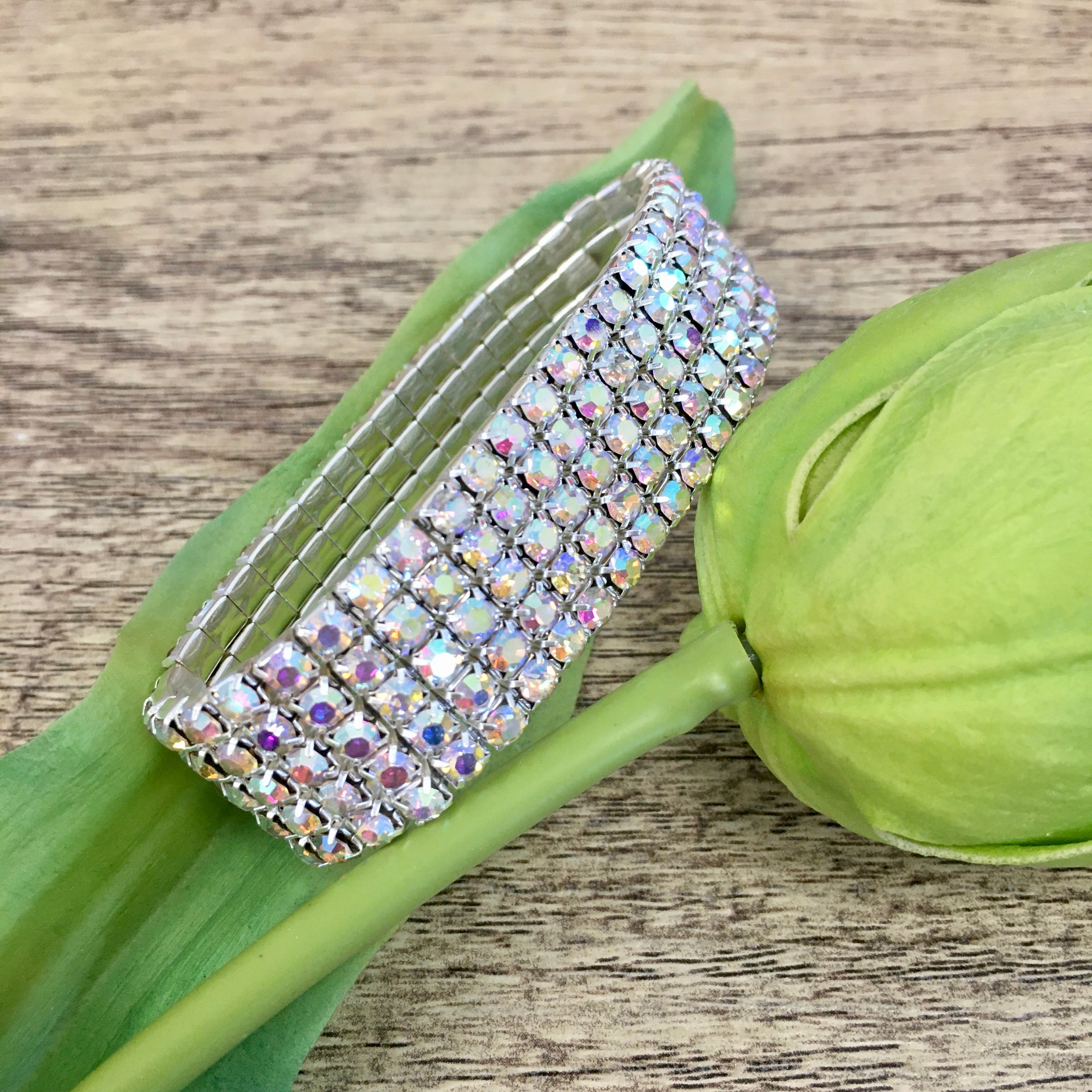 AB Rhinestone stretchable bracelet | Bellaire Wholesale