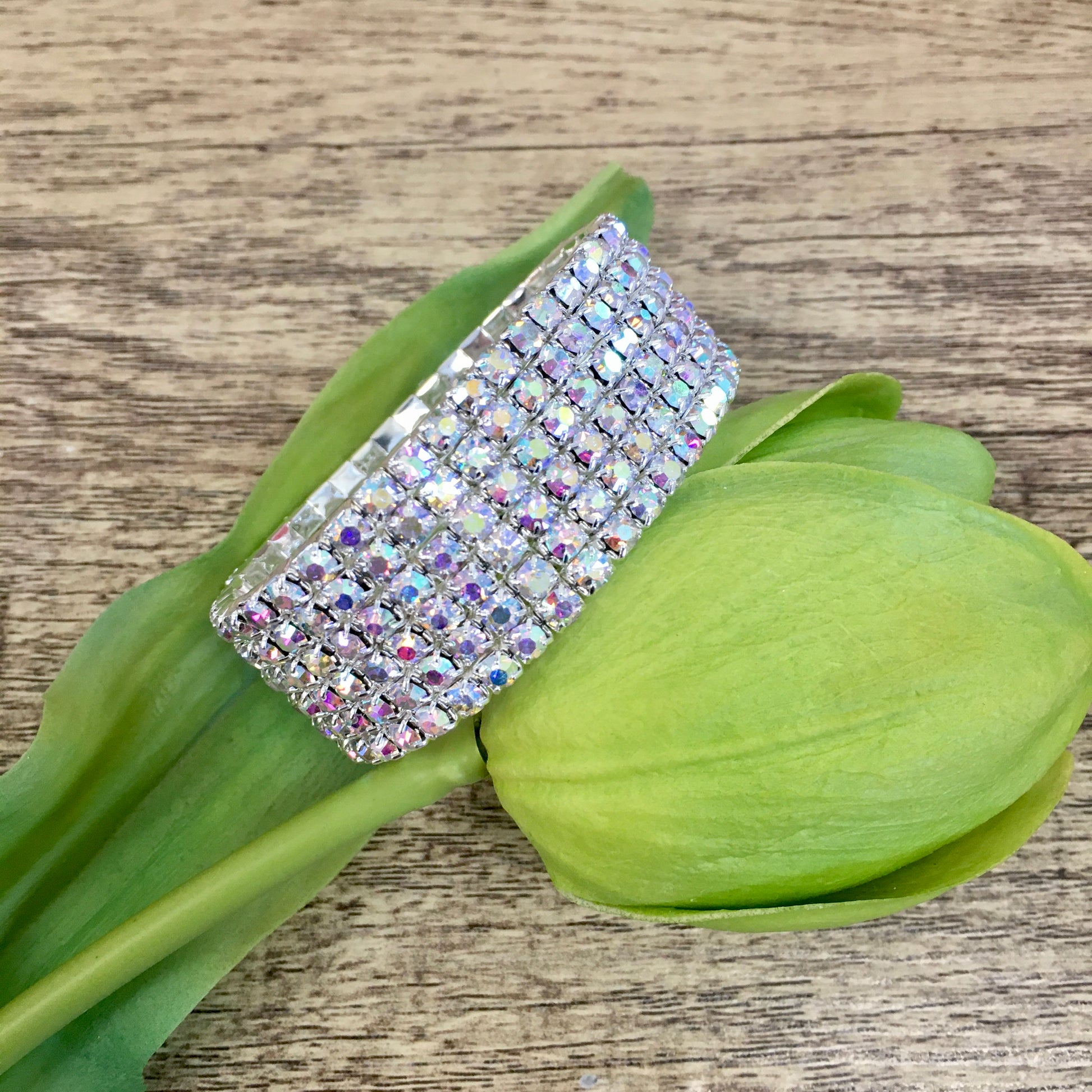 AB Rhinestone stretchable bracelet | Bellaire Wholesale