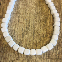 Chalk White Cube Agate Beads | Bellaire Wholesale