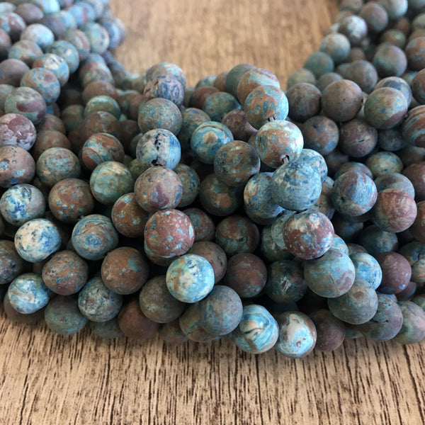 Blue Decorative Matte Jasper Beads | Bellaire Wholesale
