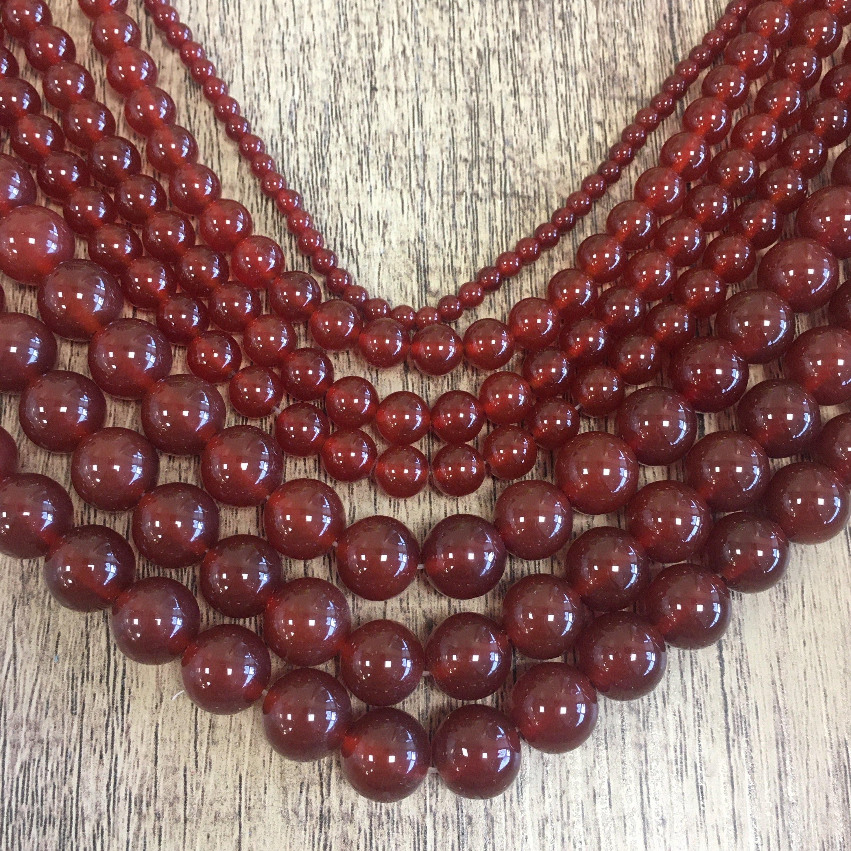 4mm Red Agate Bead | Bellaire Wholesale