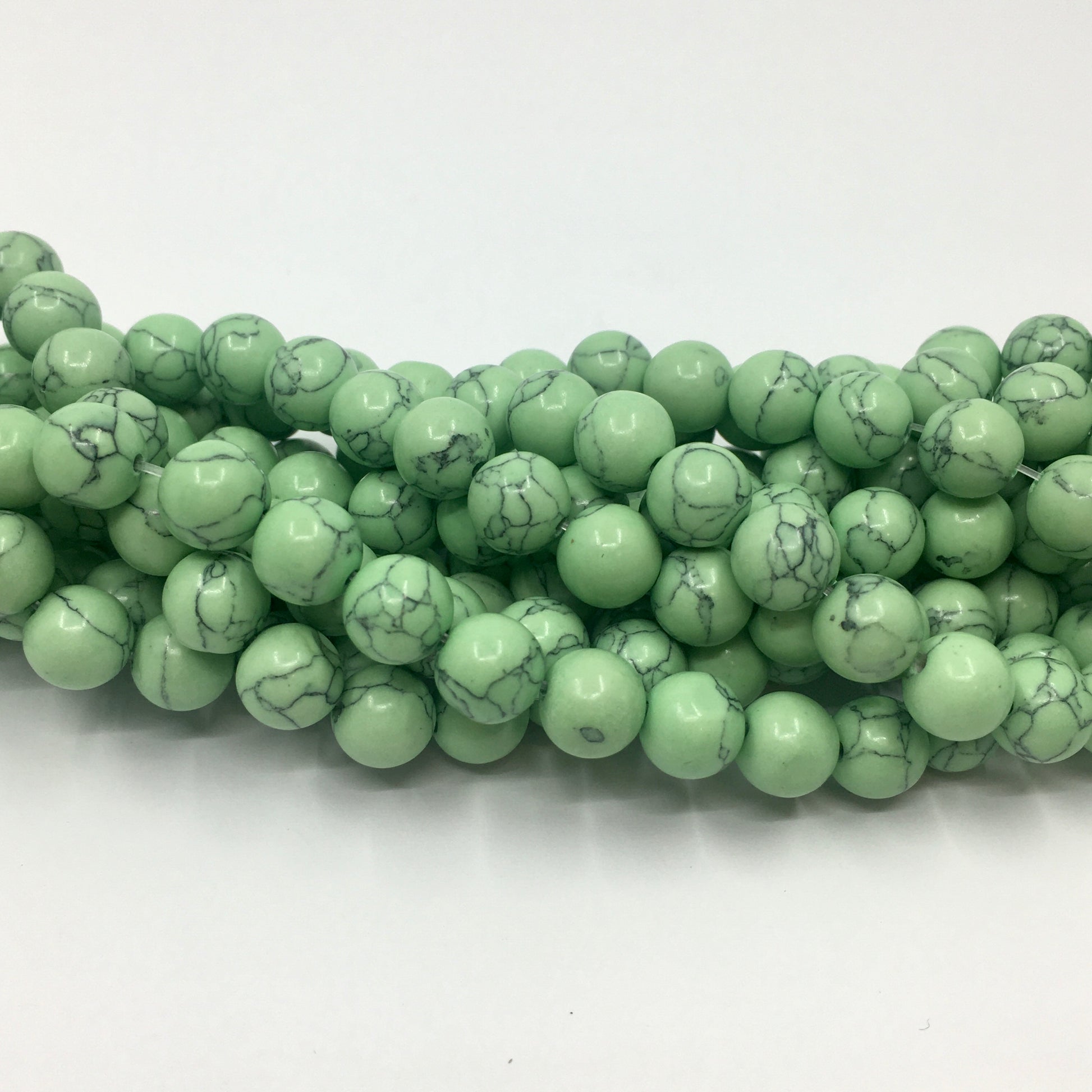 8mm Mint Green Howlite Bead | Bellaire Wholesale
