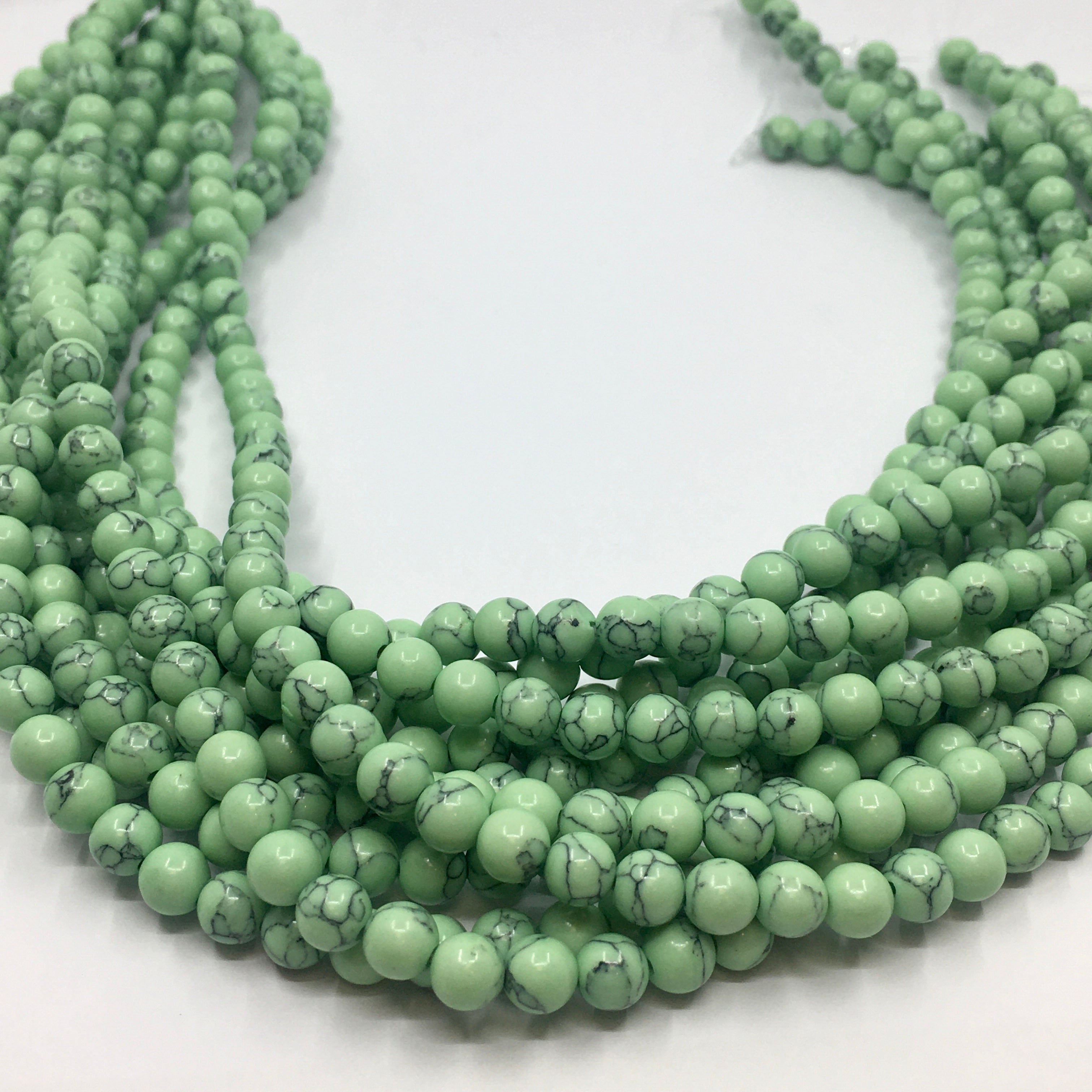 4mm Mint Green Howlite Bead | Bellaire Wholesale