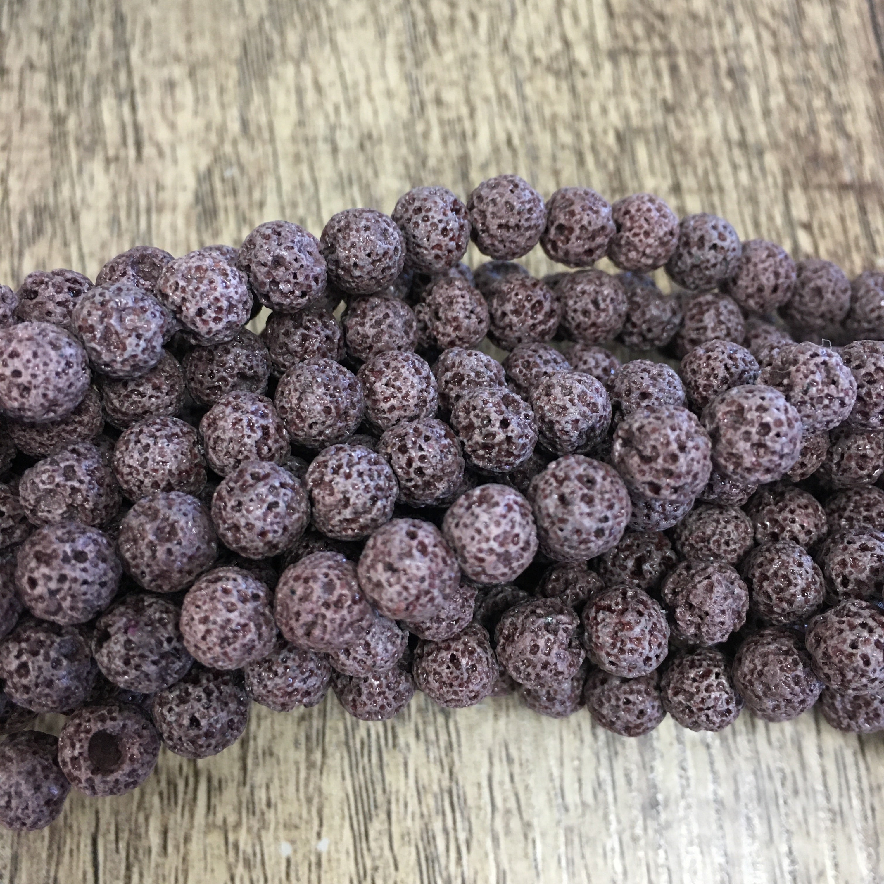 Mauve Grey Lava Bead | Bellaire Wholesale