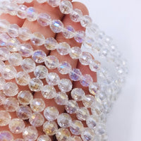 Clear AB Glass Beads, Round Faceted | Bellaire Wholesale