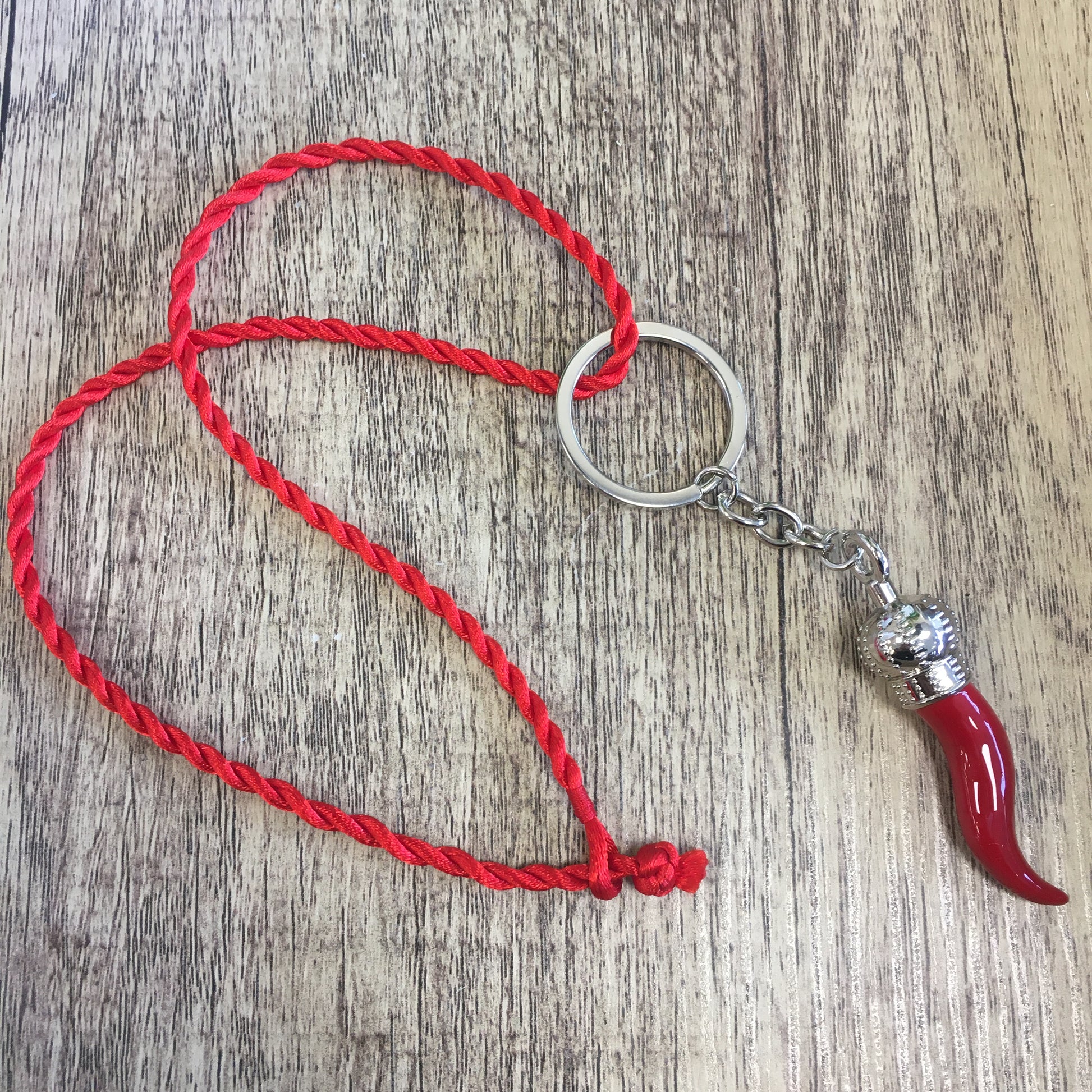 Italian Red Horn Key Chain, Cornetto, Good Luck Key chain 