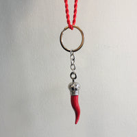 Italian Red Horn Key Chain, Cornetto, Good Luck Key chain 