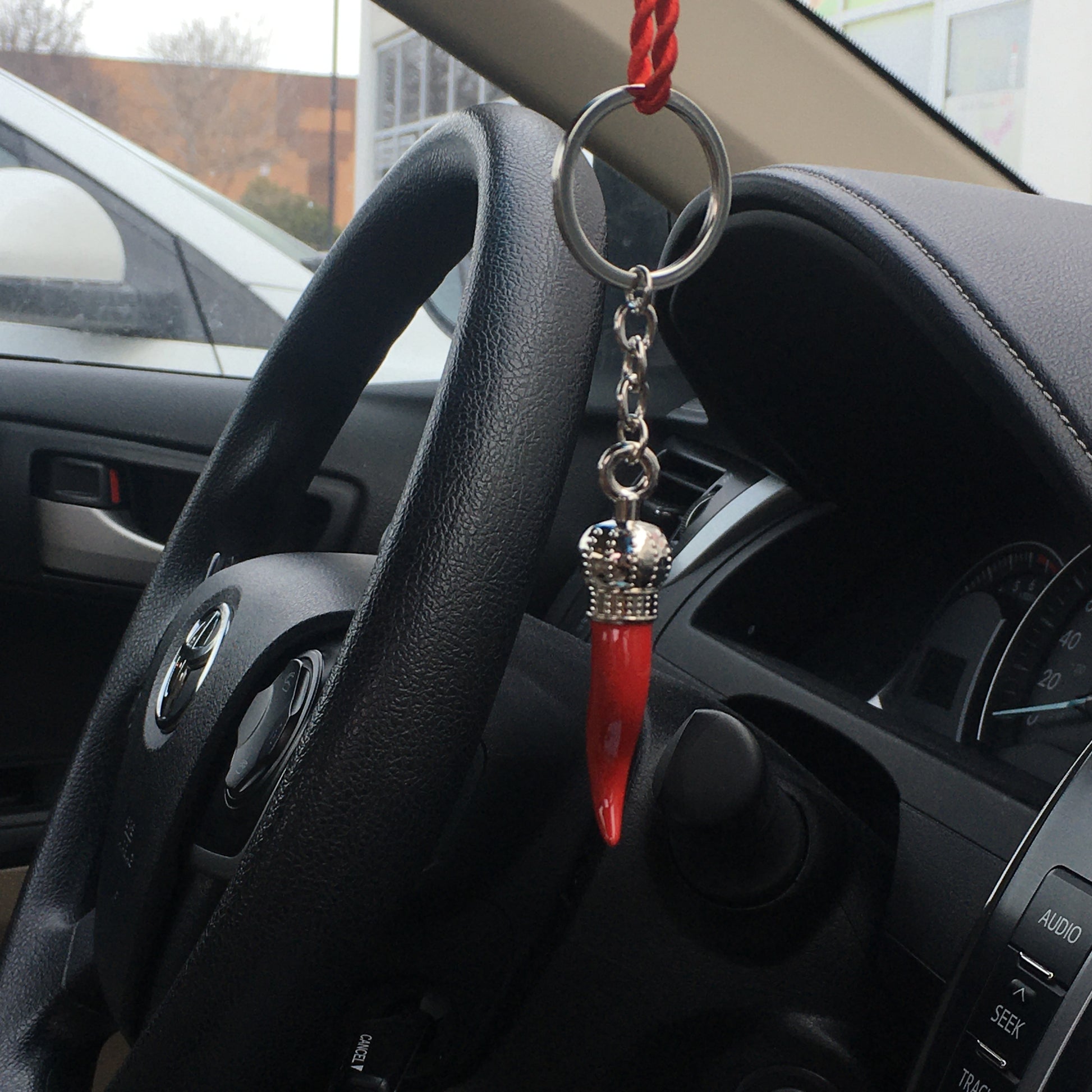 Italian Red Horn Key Chain, Cornetto, Good Luck Key chain 