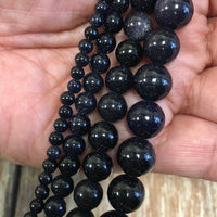 12mm Blue Sand Stone Bead | Bellaire Wholesale