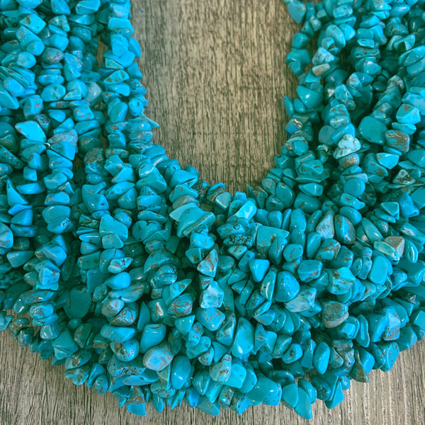 Blue Howlite Chips Beads | Bellaire Wholesale