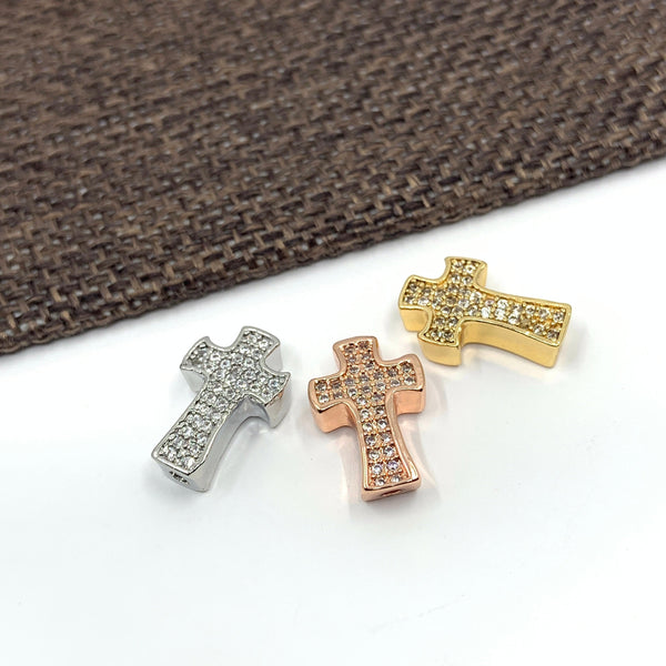 CZ Micro Pave Cross Beads | Bellaire Wholesale
