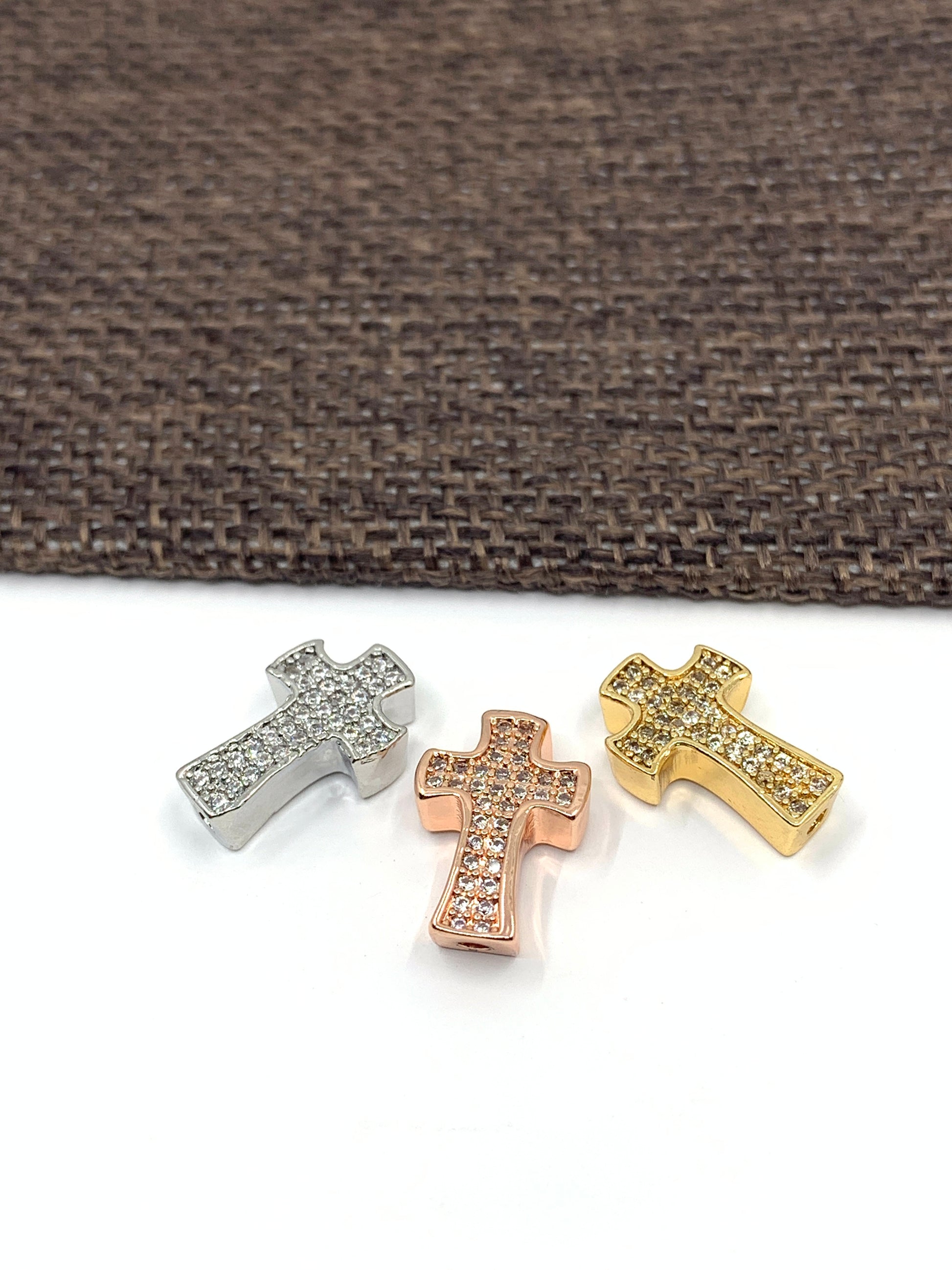 CZ Micro Pave Cross Beads | Bellaire Wholesale