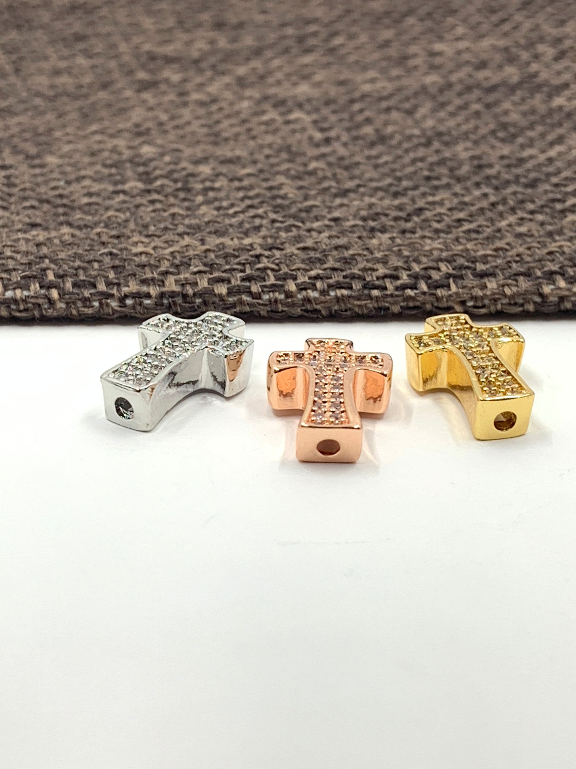 CZ Micro Pave Cross Beads | Bellaire Wholesale