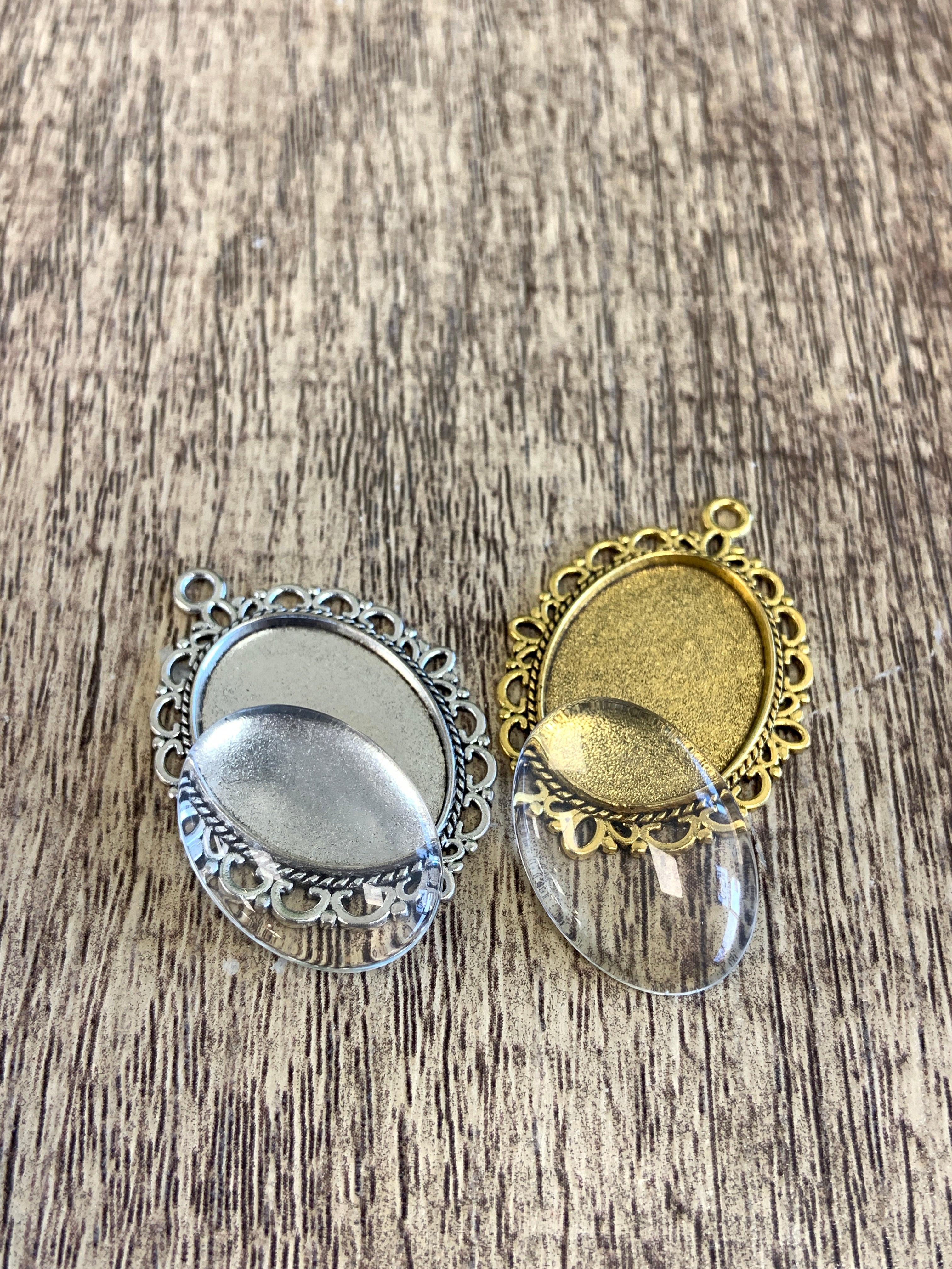 Alloy Antique Silver or Gold Photo frame Pendant | Bellaire Wholesale