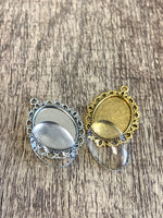 Alloy Antique Silver or Gold Photo frame Pendant | Bellaire Wholesale