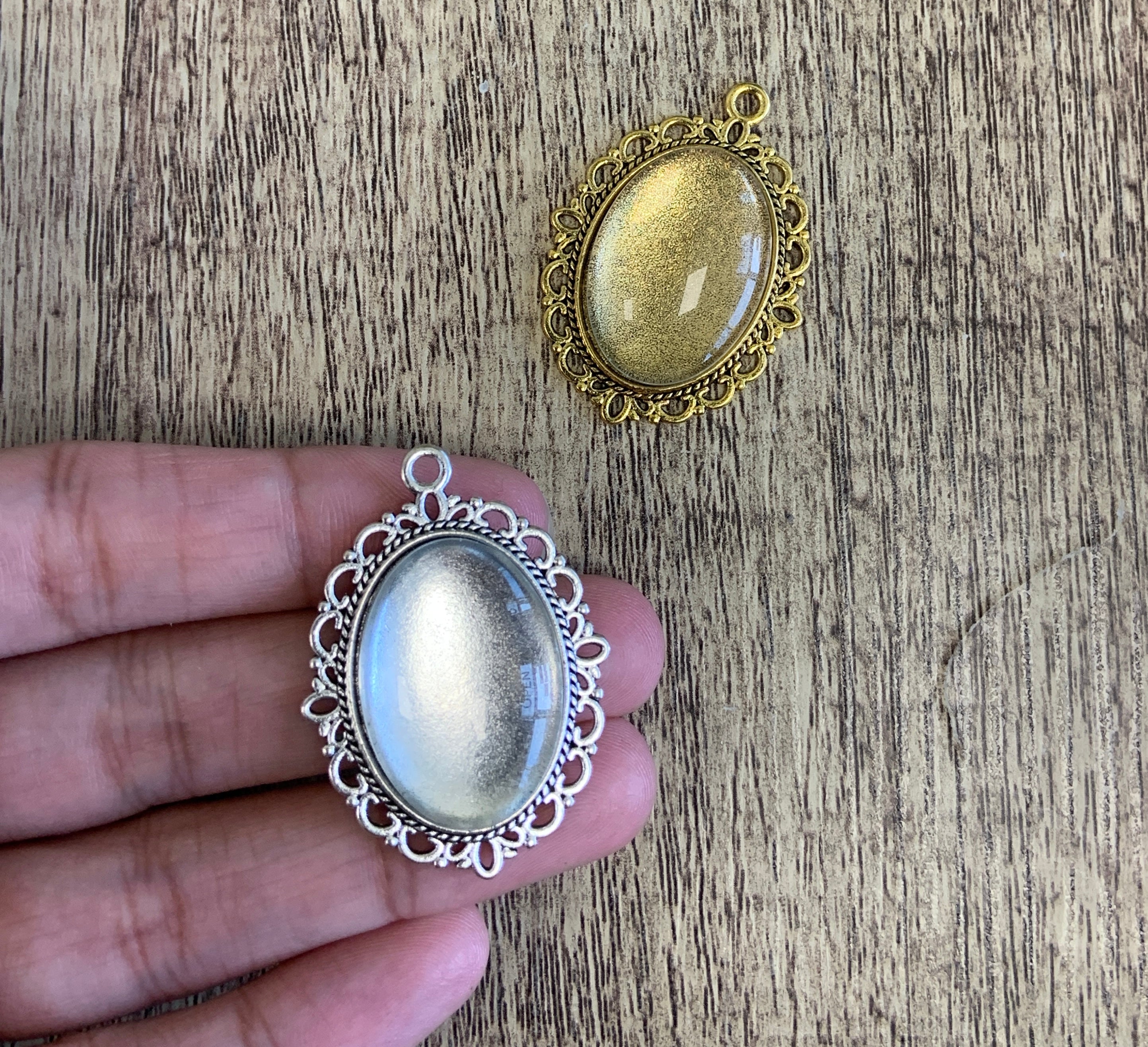 Alloy Antique Silver or Gold Photo frame Pendant | Bellaire Wholesale
