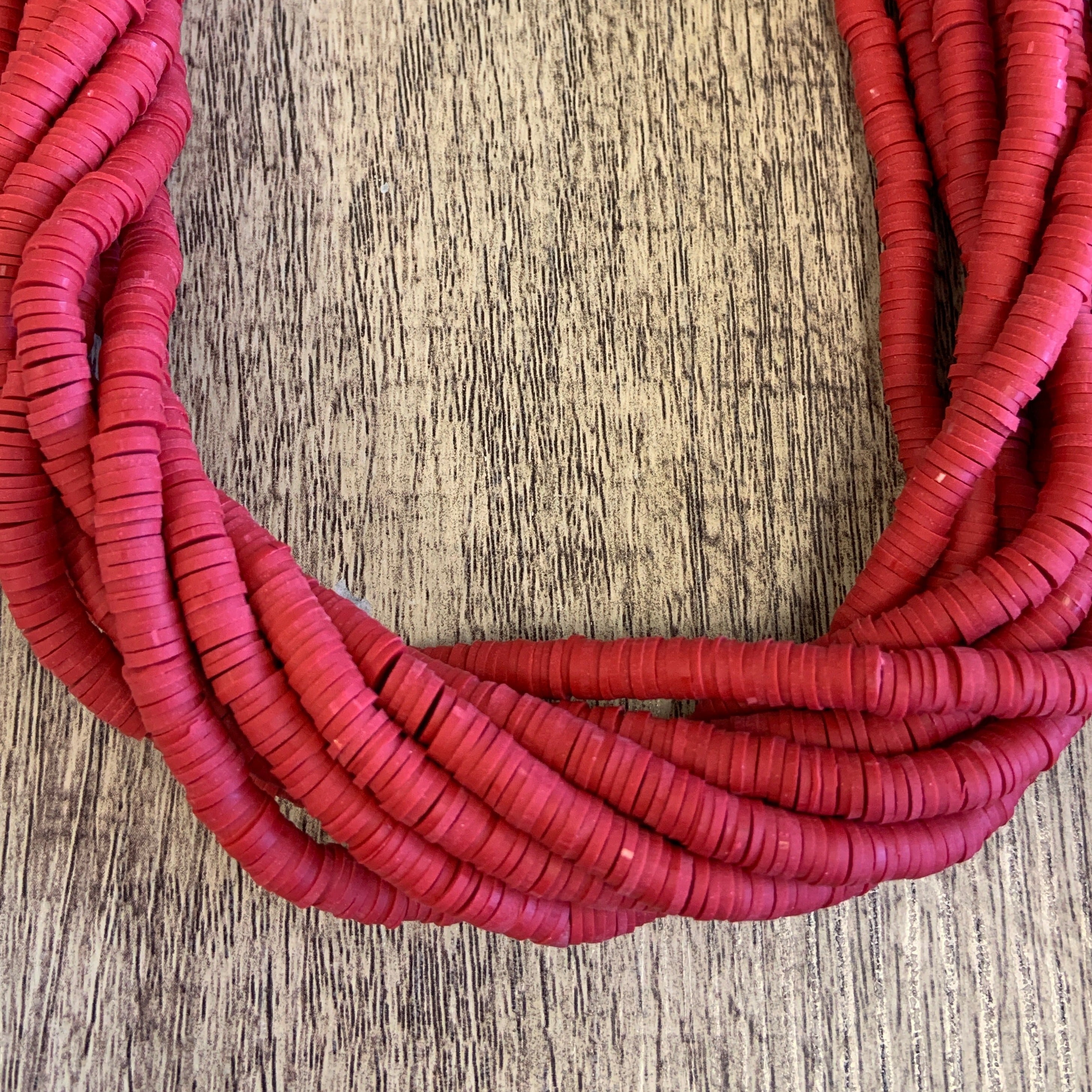 6mm Maroon Heishi Beads | Bellaire Wholesale