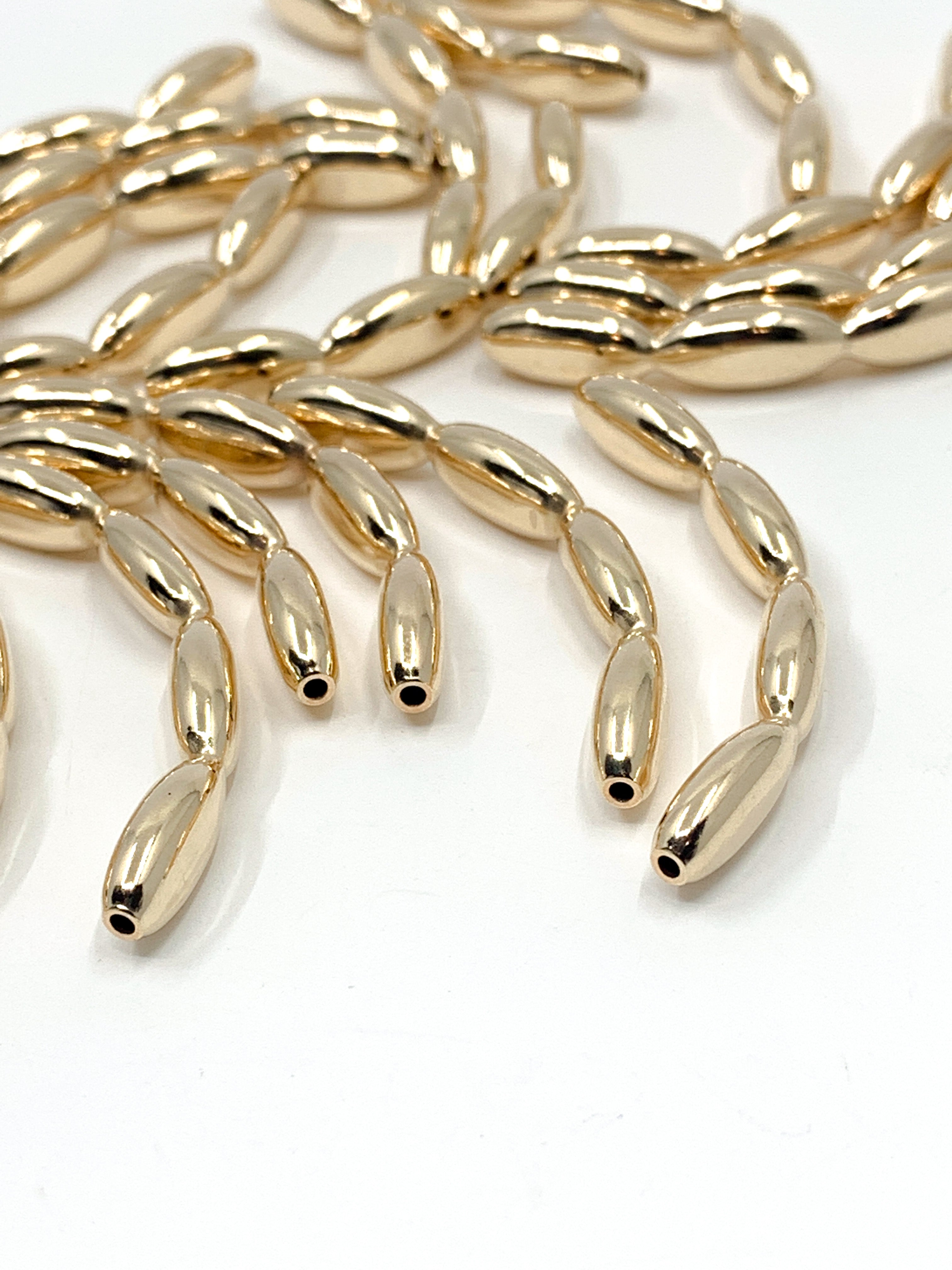 14k Gold Filled Beads, Rice Shaped Beads