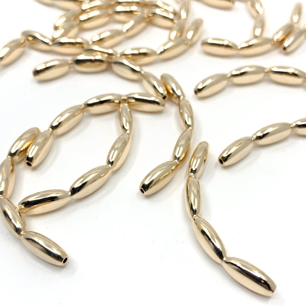 14k Gold Filled Beads, Rice Shaped Beads