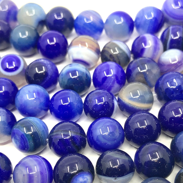 Blue Agate Beads, 4 sizes | Bellaire Wholesale