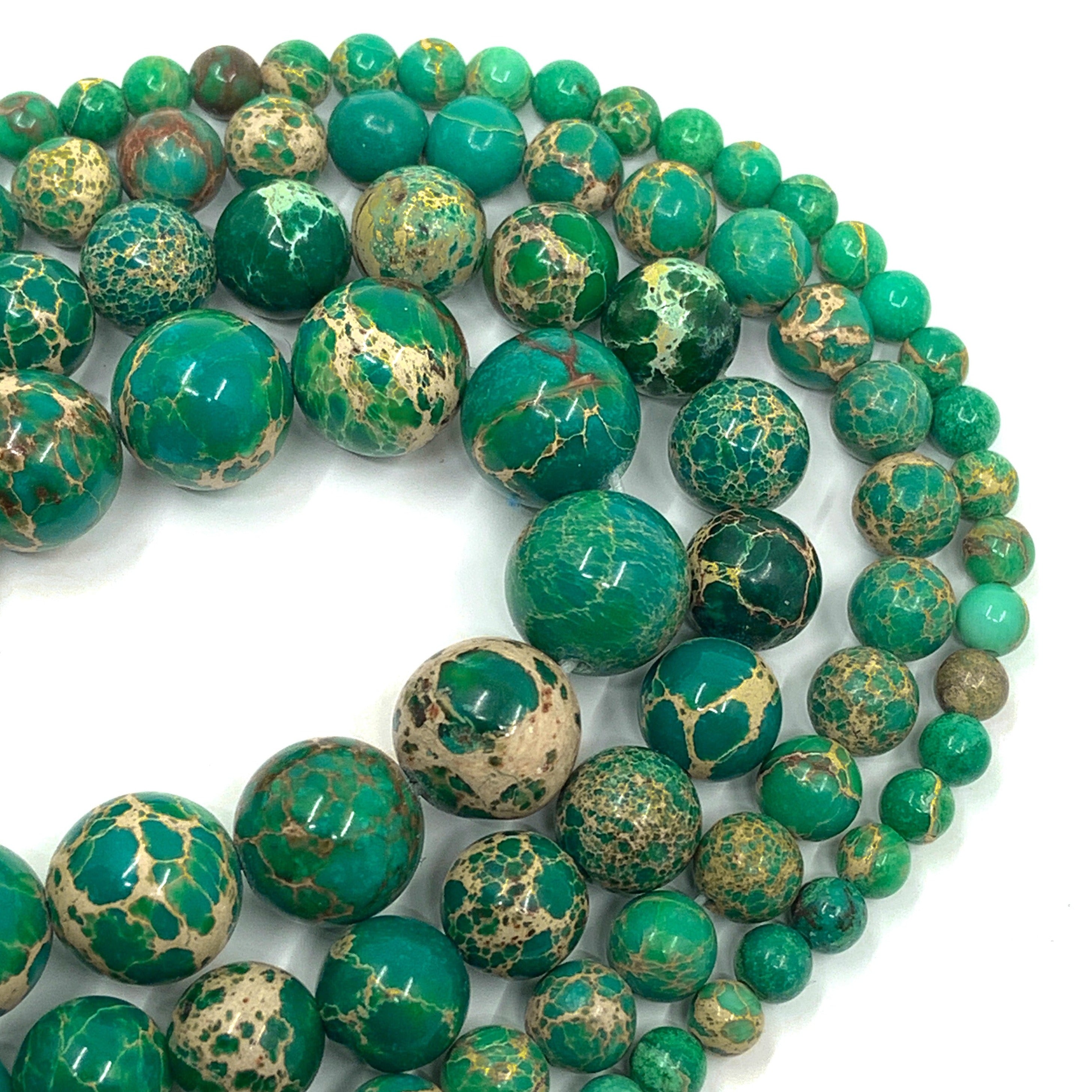 8mm Imperial Sediment Green Bead | Bellaire Wholesale