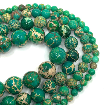 8mm Imperial Sediment Green Bead | Bellaire Wholesale